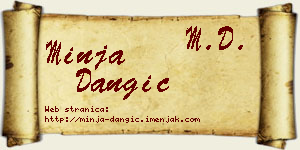 Minja Dangić vizit kartica